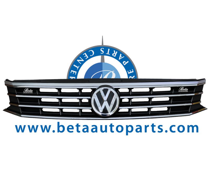 Radiator Grille Middle Equipped without Logo USA Type -Black and Chrome for Volkswagen Passat 2015-2019 models, Part Number 561853651HOQE Radiator Grille Middle Equipped without Logo USA Type -Black and Chrome for Volkswagen Passat 2015-2019 models, Part Number 561853651HOQE